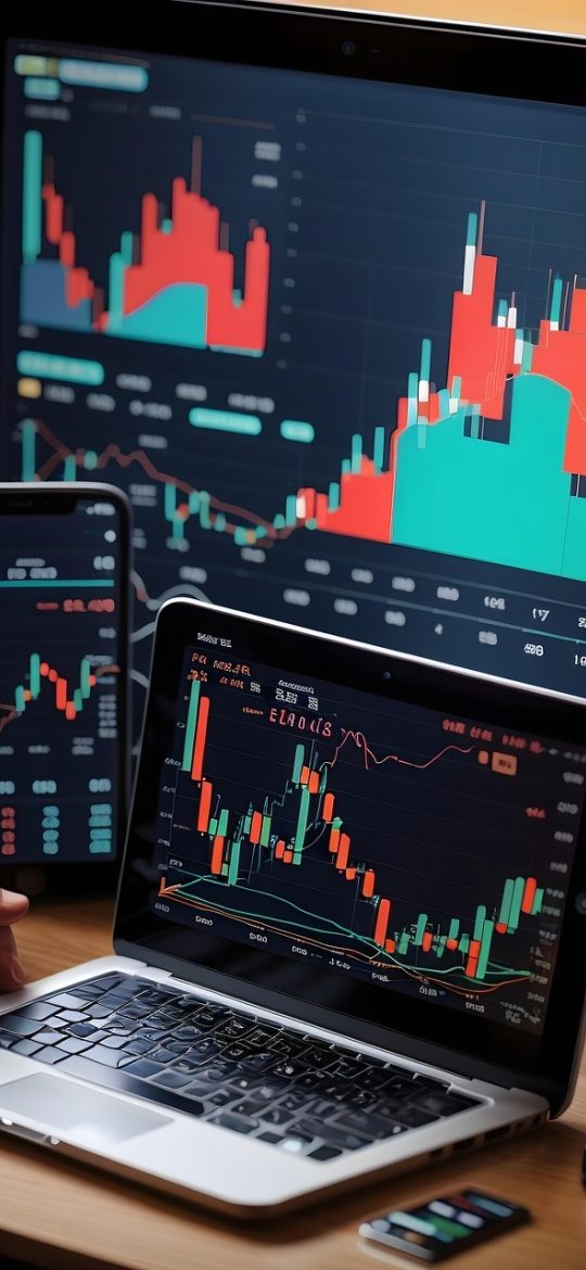 读图笔记页截图，图表上叠加手绘圈选标记，下方文本框已写入一句简短记录并绑定到期号